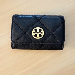 Tory Burch Black Quilted Card Holder